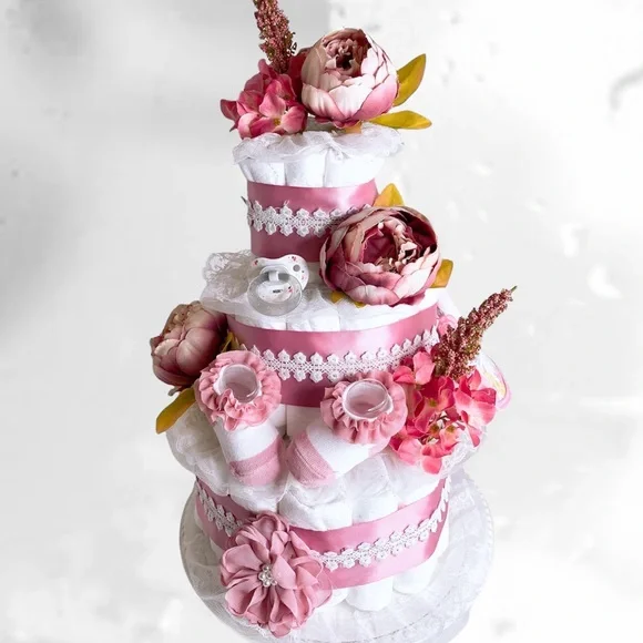 Flowers Diaper Cake